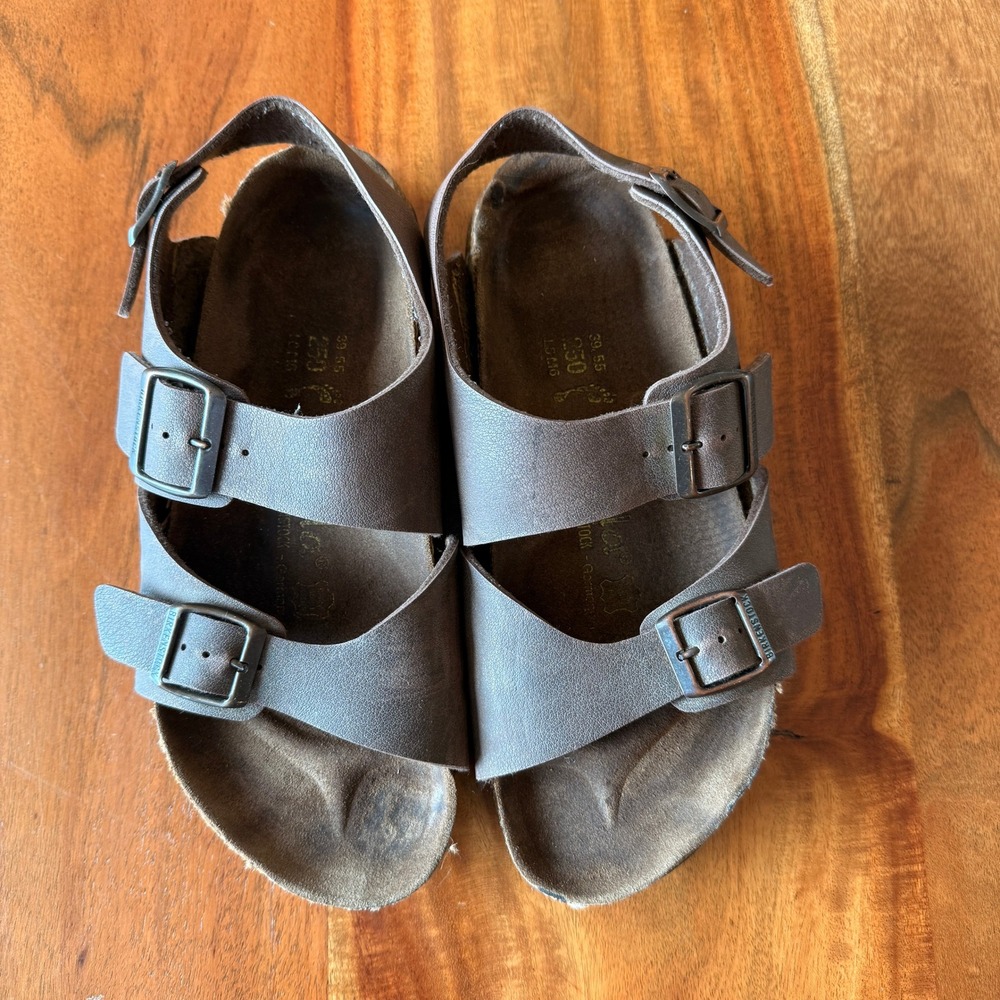 Birkenstock Brown Milano Sandals With Back Strap Size 39 US Mens 6 Women's 8